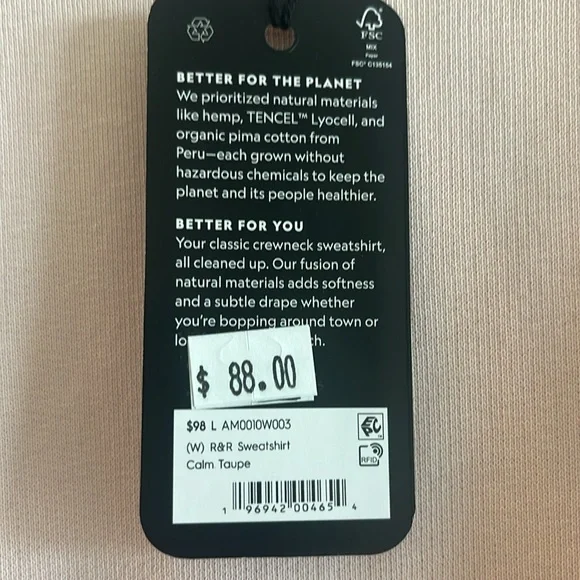 NWT Organic Cotton + Merino Allbirds R&R Sweatshirt - Picture 9 of 9